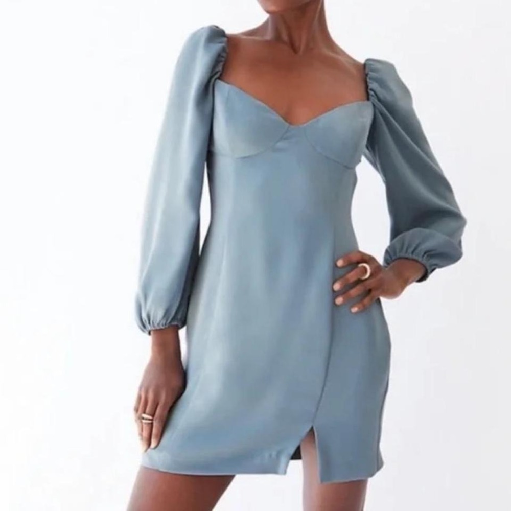 Aritzia Wilfred Novella Dress Blue‎ Gray Size 00